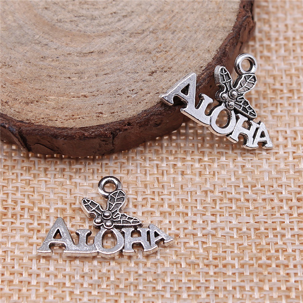 Vintage Fashion Wholesale - 40 buah 21x14mm(0.83x0.55inci) Aksesoris Perhiasan Paduan