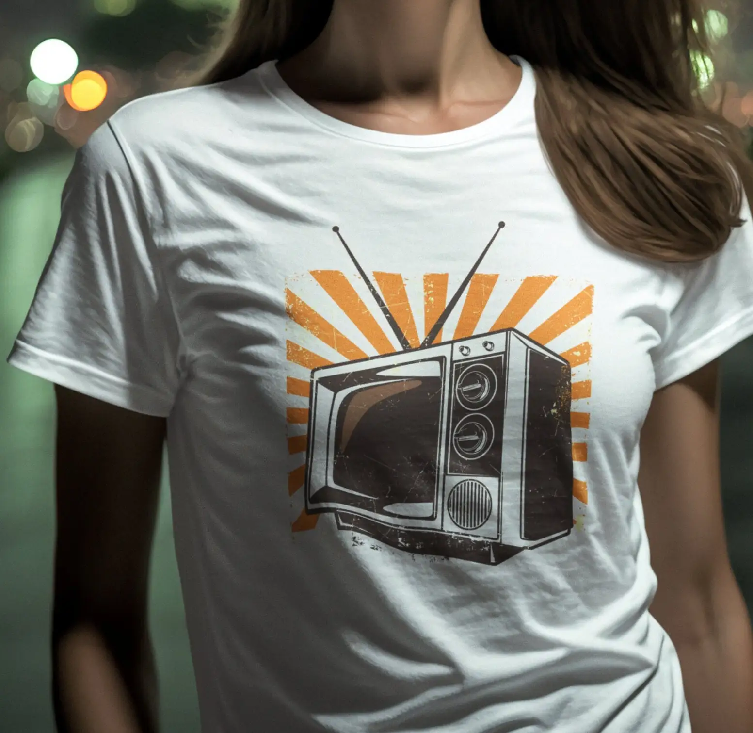 Vintage Fashion History - Kaus Penggemar TV Vintage 70S Televisi