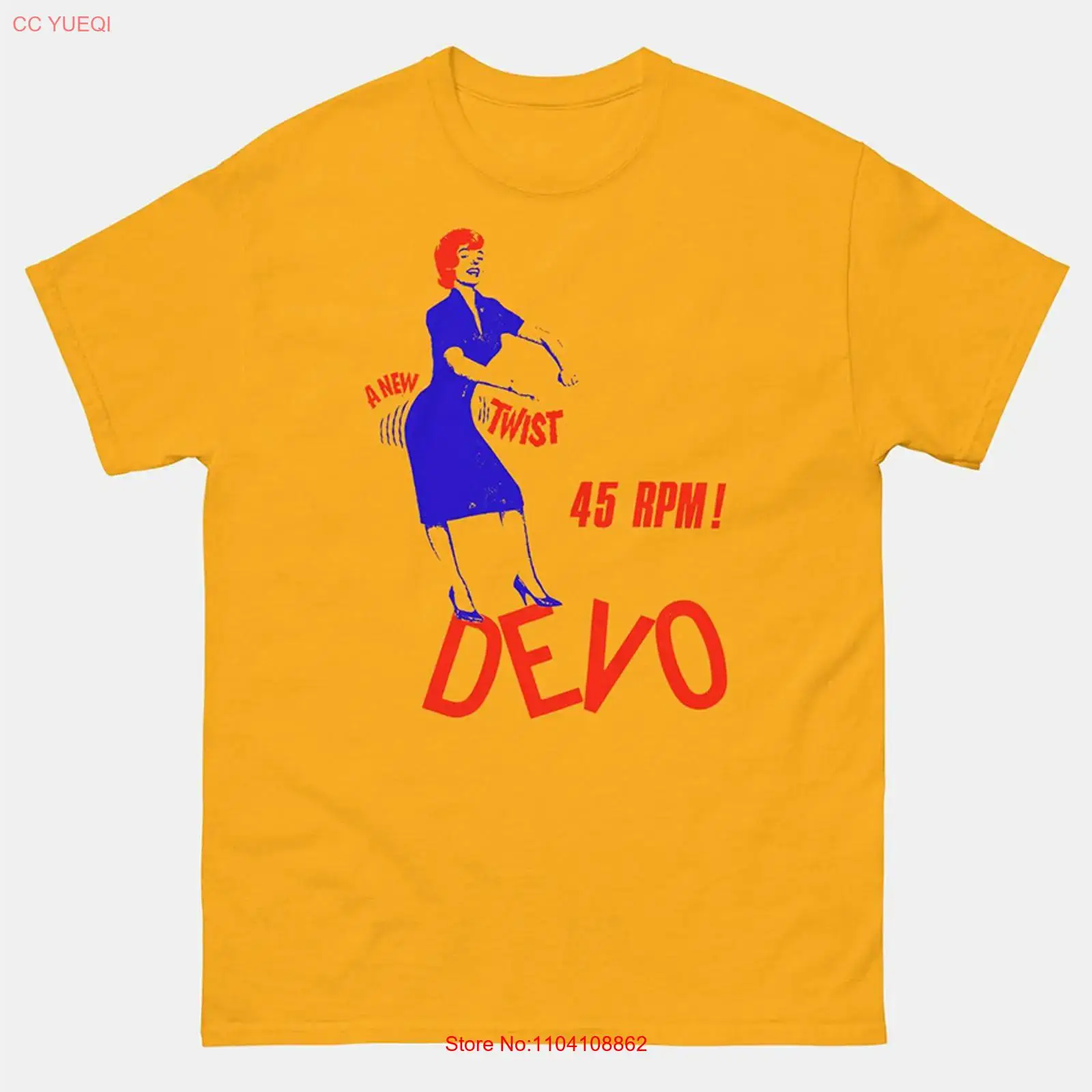 Vintage Fashion News - DEVO Band Kaus Kuning Twist Baru