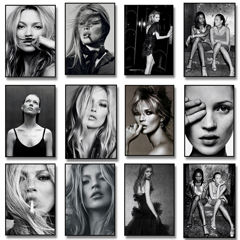 Vintage Fashion Photography - Vintage Retro Fotografi Kate Moss Merokok