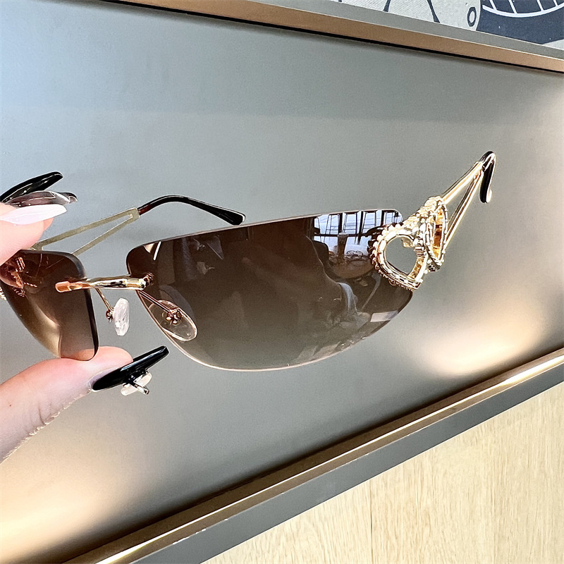 Vintage Fashion Glasses - Kacamata Hitam Oval Cat Eye Tanpa