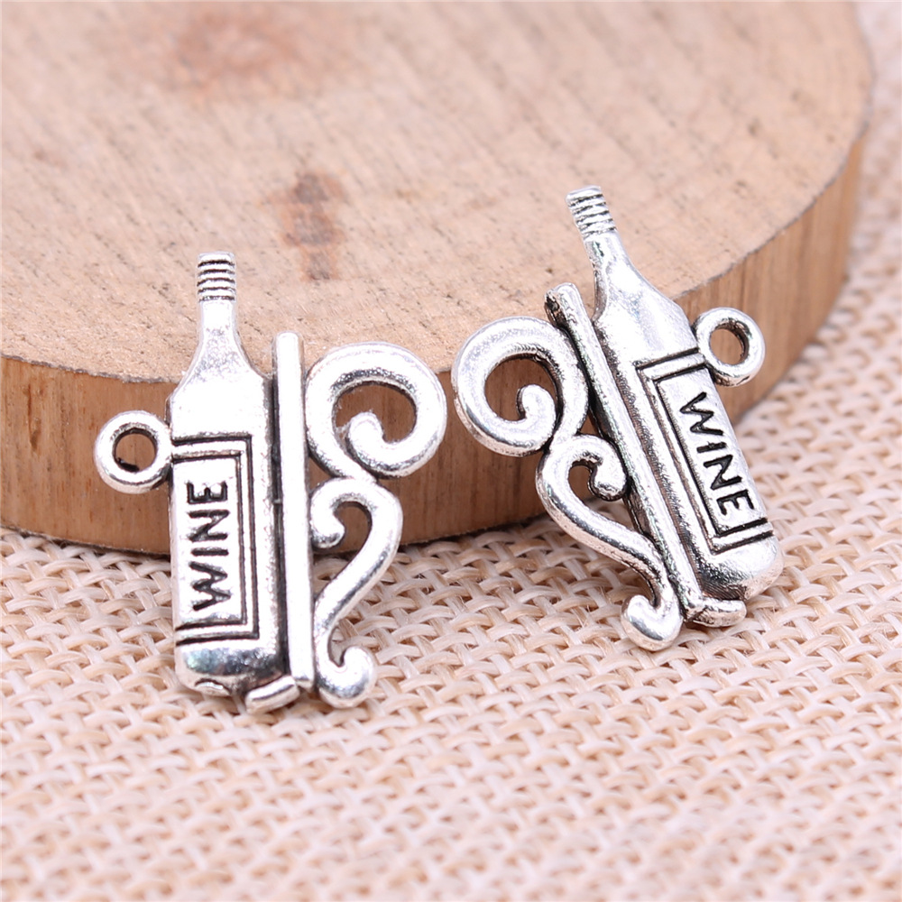 Vintage Fashion Wholesale - 20 buah 17x22mm(0.67x0.87inci) Aksesoris Gantungan Botol