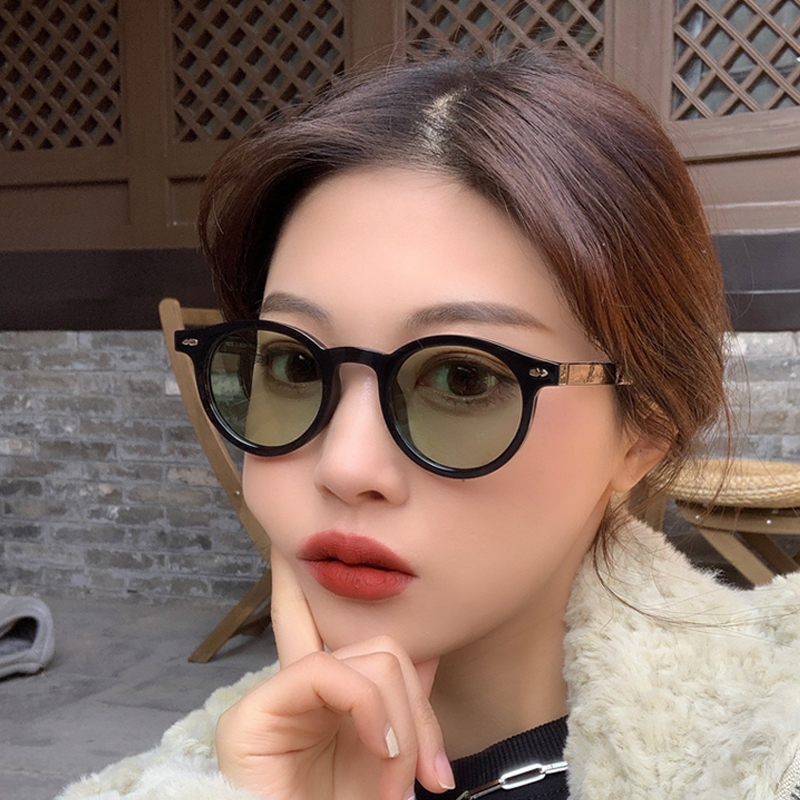 Vintage Fashion Images - Kacamata Hitam Bulat Kecil Baru untuk