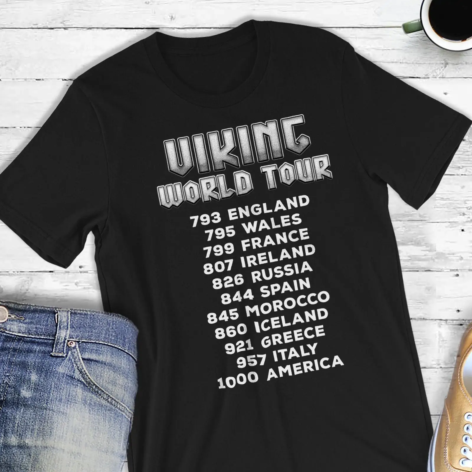 Vintage Fashion History - Kaos Tur Dunia Viking Mitologi Norse