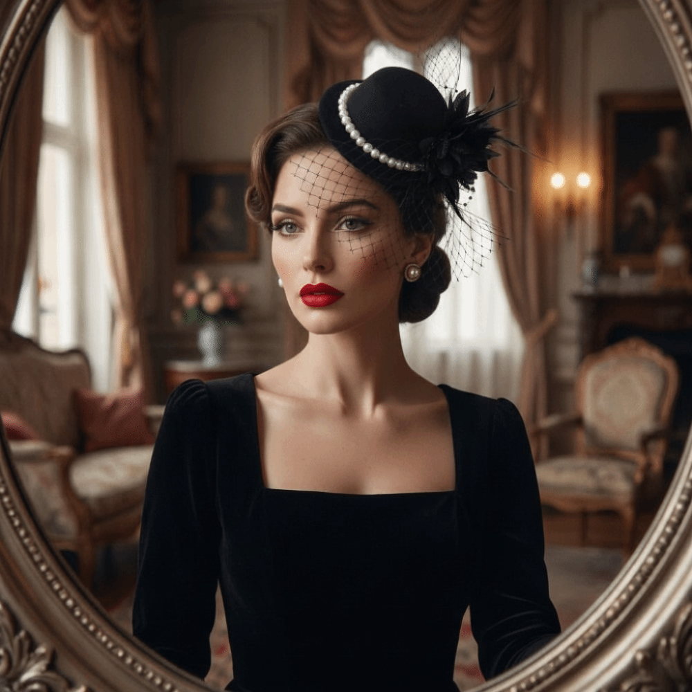 Vintage Fashion Photography - Topi Fascinator Vintage Cantik Modis Hiasan