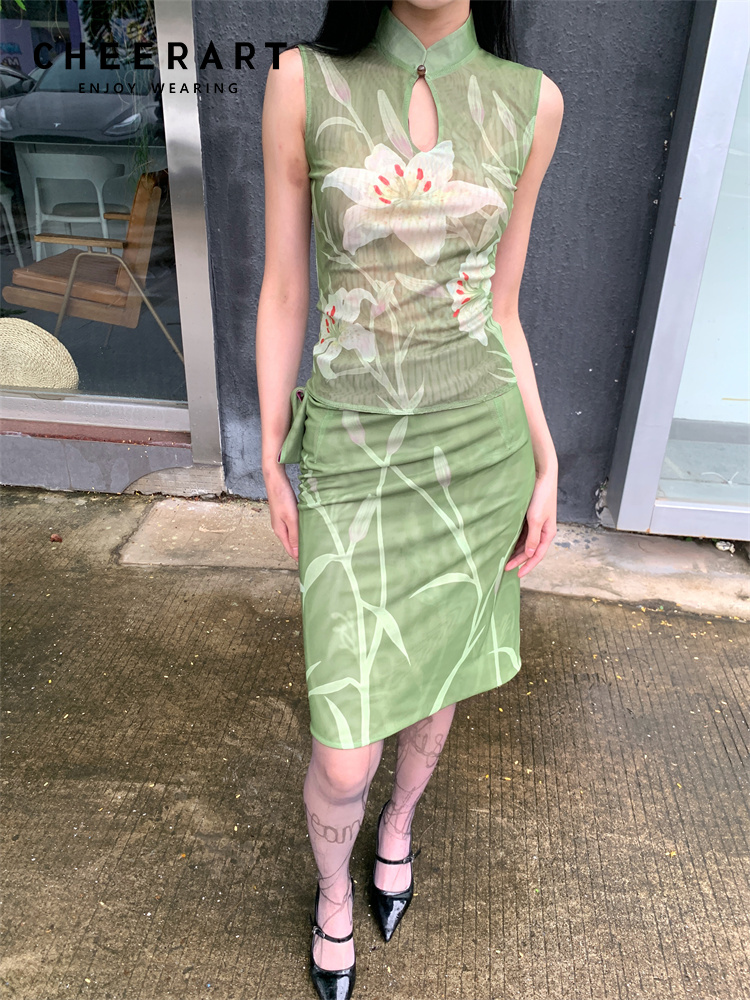 Vintage Fashion Fabrics - CHEERART Set dua potong untuk wanita,