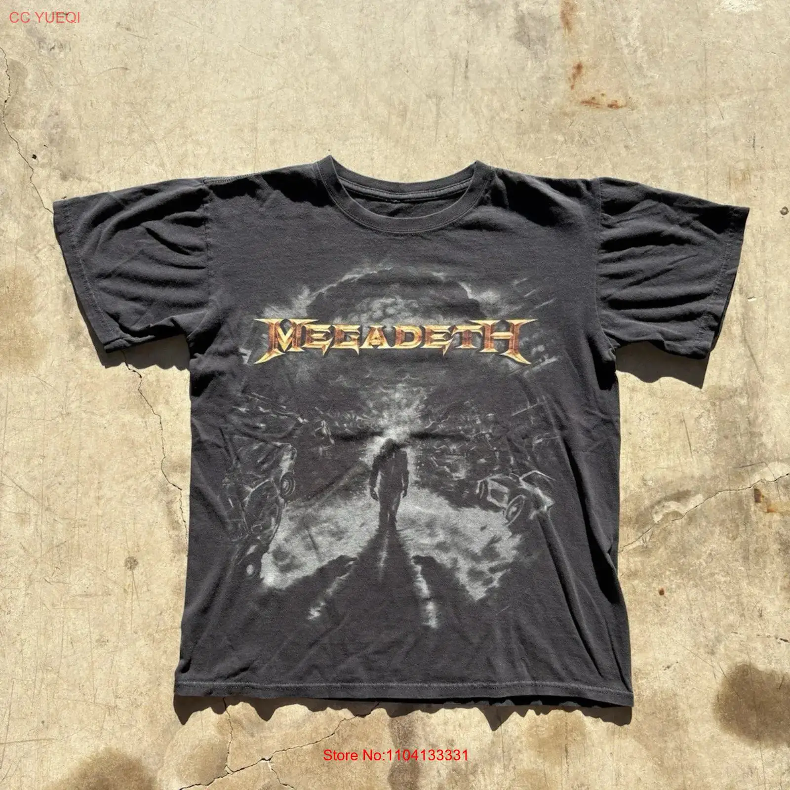 Band Tee Faded 90S - Kaos Tur Band Black Metal VTG
