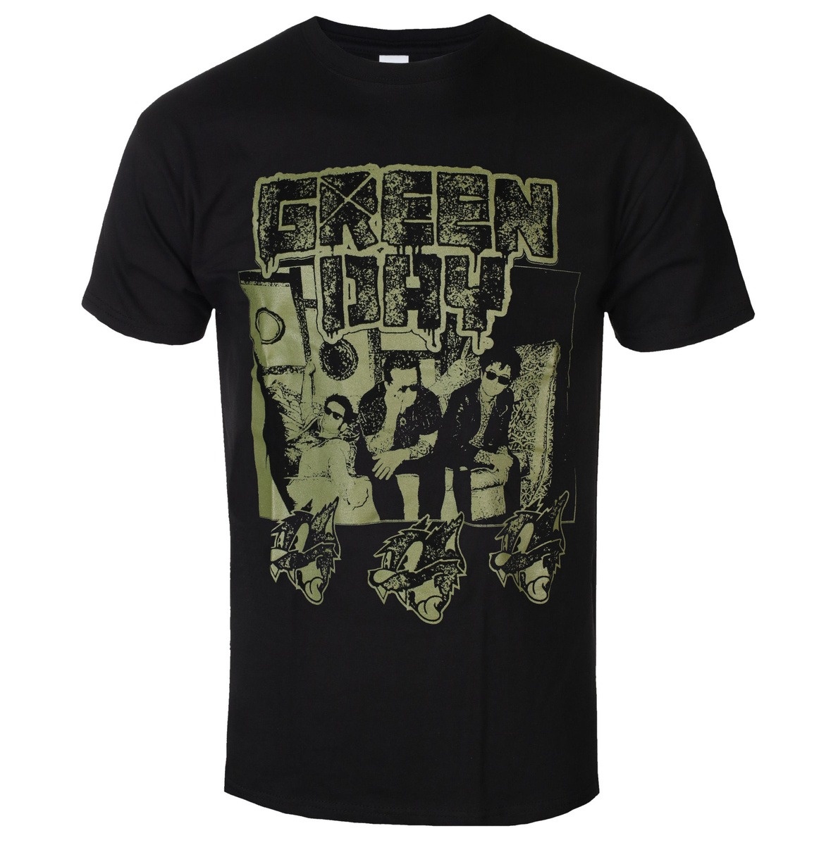 Green Day Distressed Faded Ban - Band Tee Faded 90S ulasan dan harga