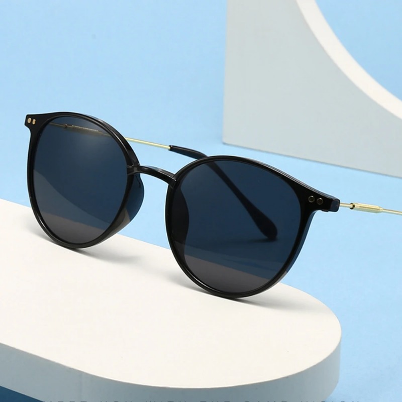 Kacamata Hitam Vintage Bulat B - Vintage Fashion Images ulasan dan harga