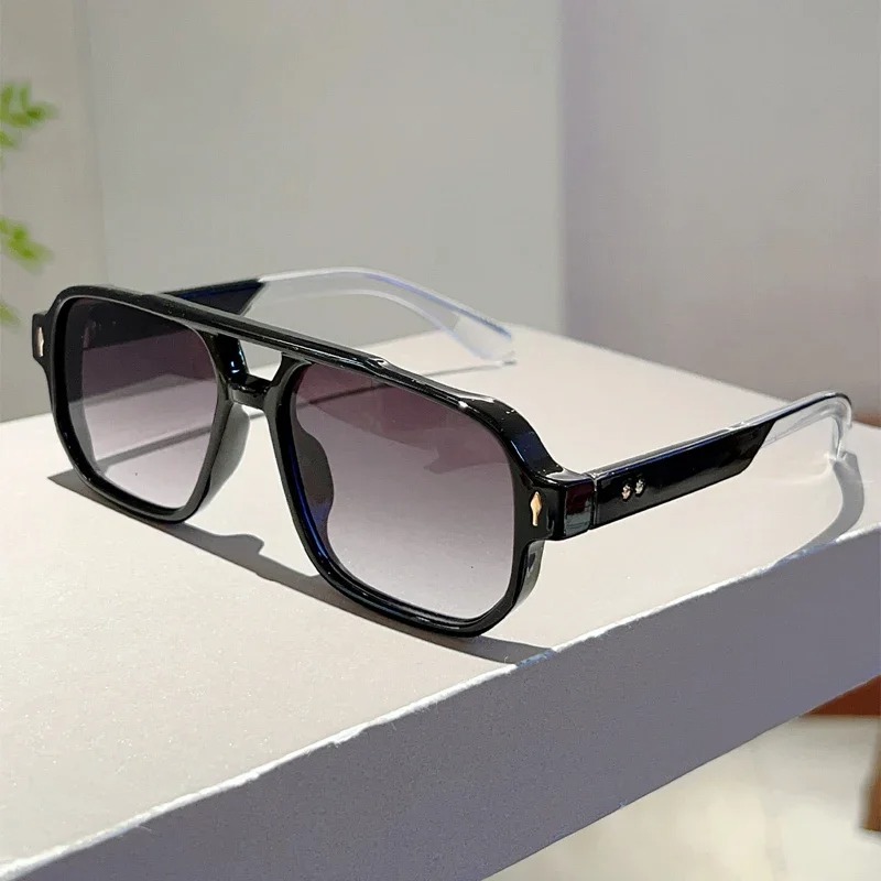 Kacamata Hitam Persegi Double  - Vintage Fashion Images ulasan dan harga
