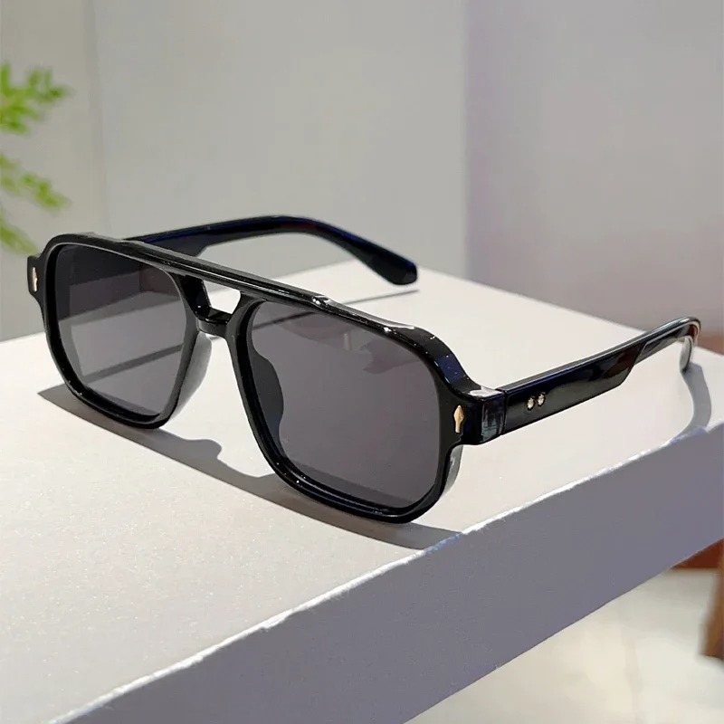 Kacamata Hitam Persegi Double  - Vintage Fashion Images ulasan dan harga