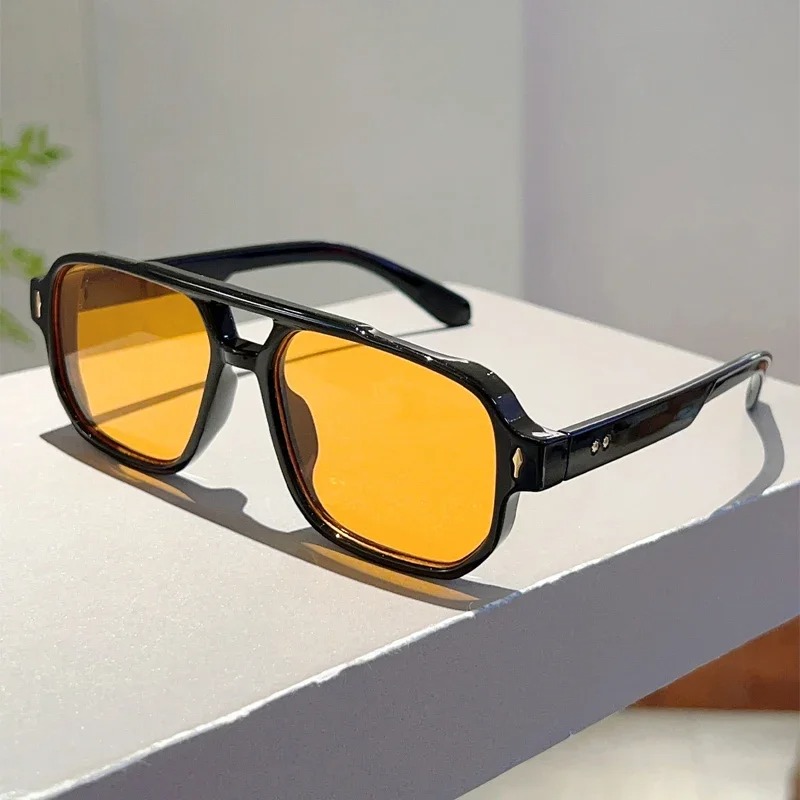Kacamata Hitam Persegi Double  - Vintage Fashion Images ulasan dan harga