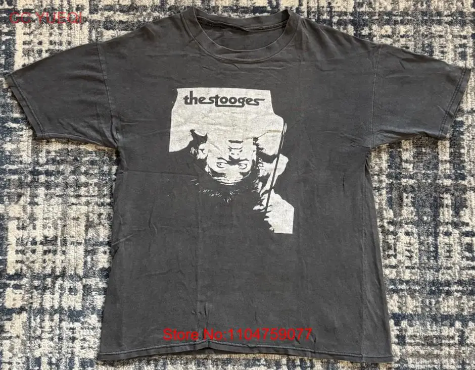 Kaus Pop Antik 90S The Stooges - Band Tee Faded 90S ulasan dan harga