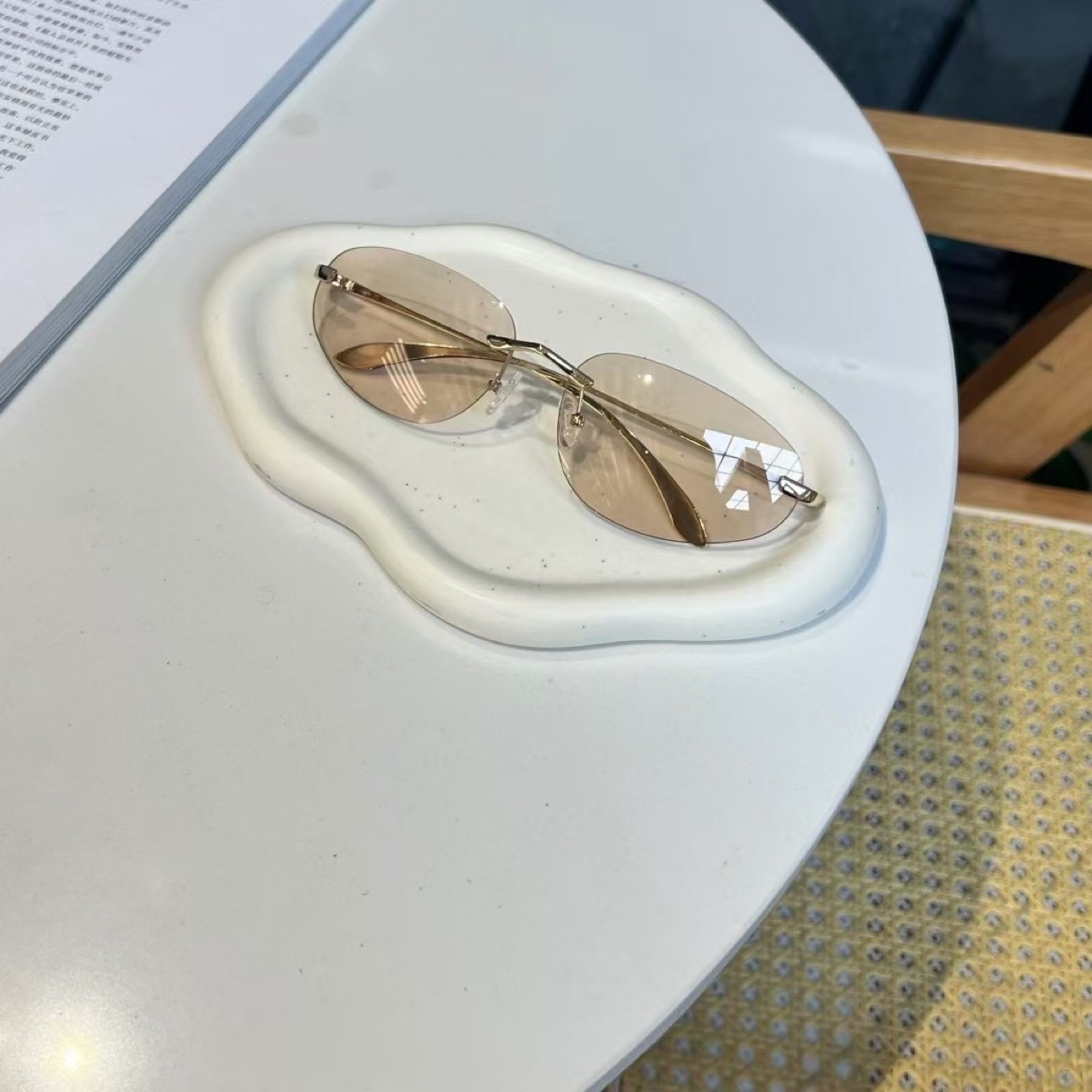 UV400 Rimless Shades, Kacamata - Vintage Fashion Glasses ulasan dan harga