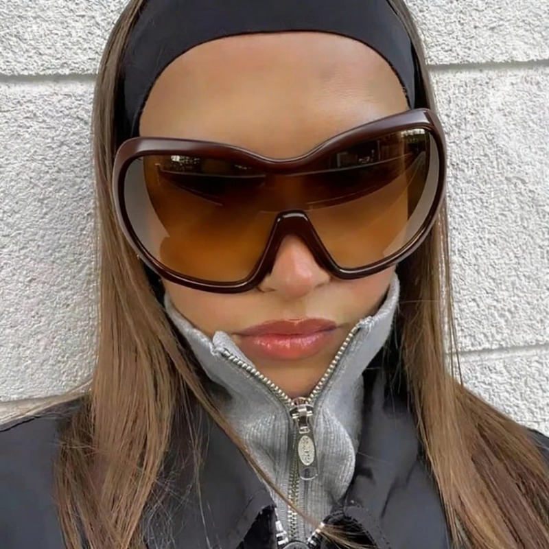 Kacamata Hitam Oversized Y2K O - Vintage Fashion Images ulasan dan harga