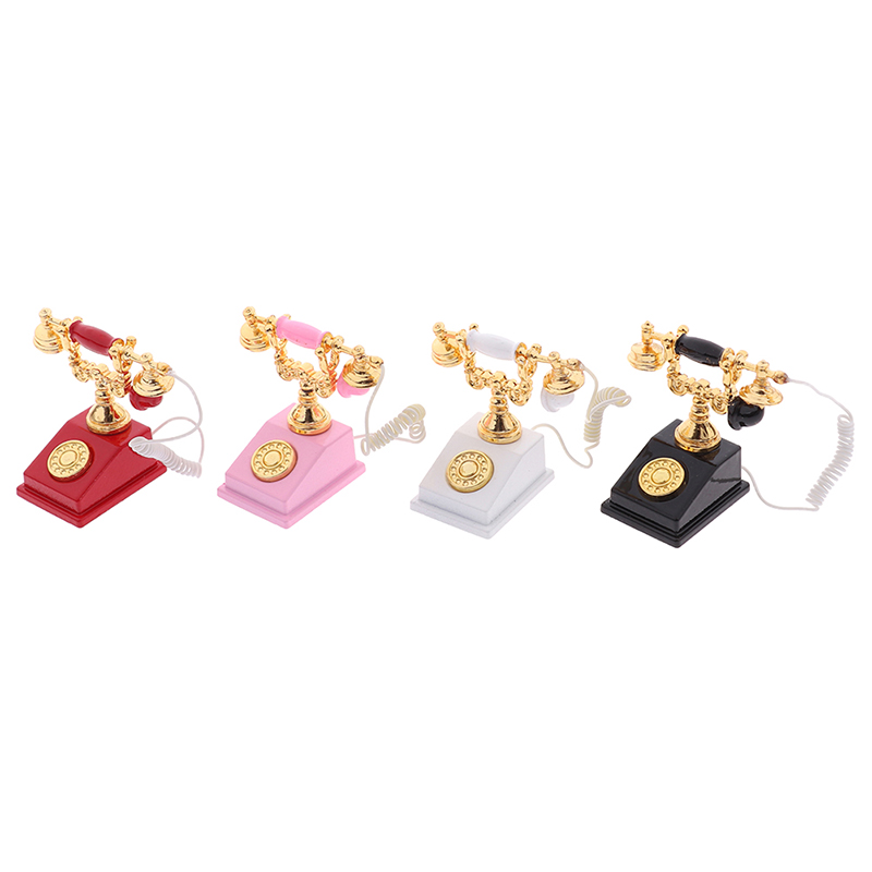 Telepon Antik Miniatur Rumah B - Vintage Fashion Houses ulasan dan harga