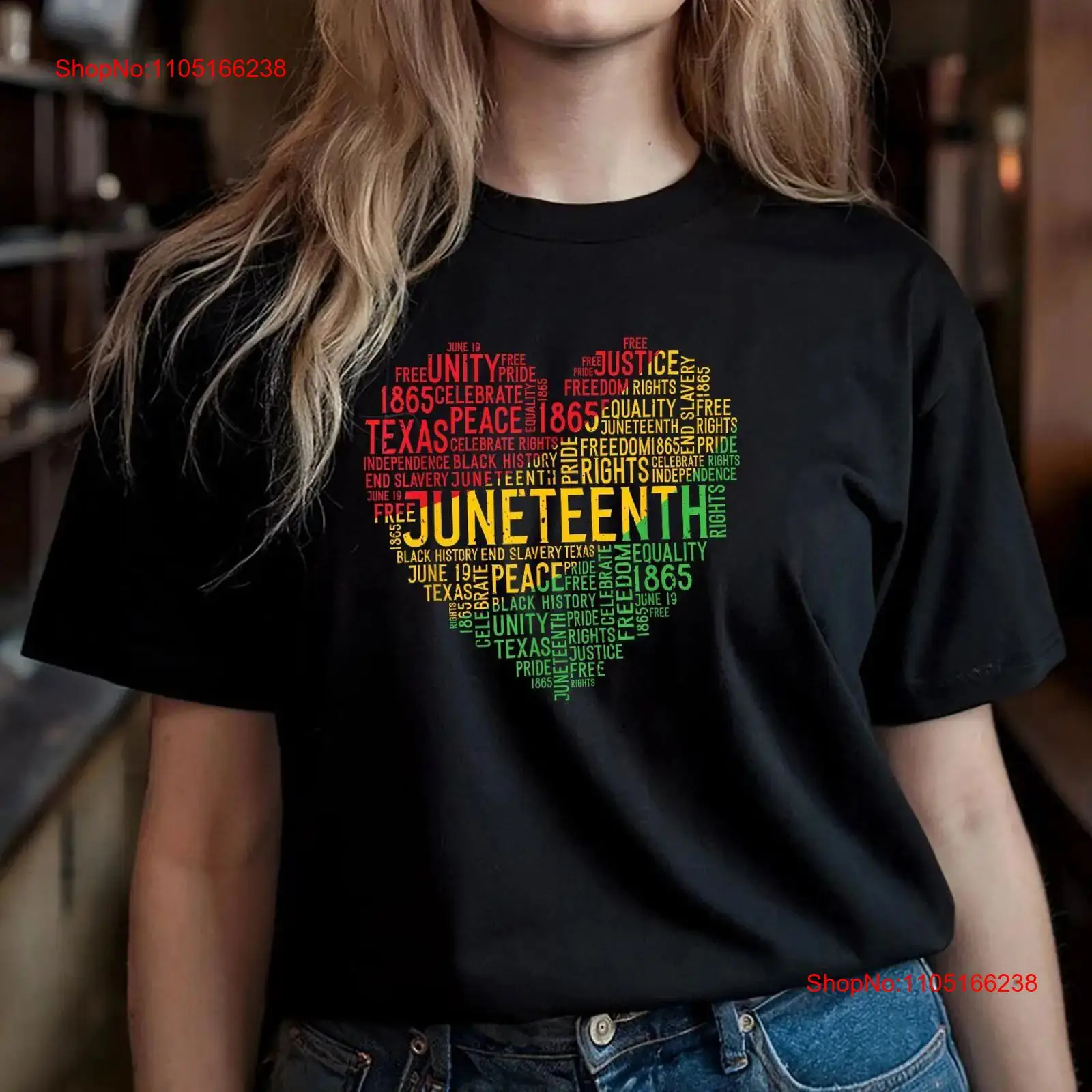 Kaos Juneteenth Heart Black Hi - Vintage Fashion History ulasan dan harga