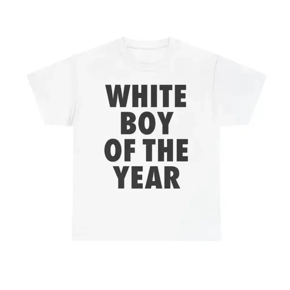 Kaos White Boy Of The Year, Ka - Vintage Fashion Fabrics ulasan dan harga