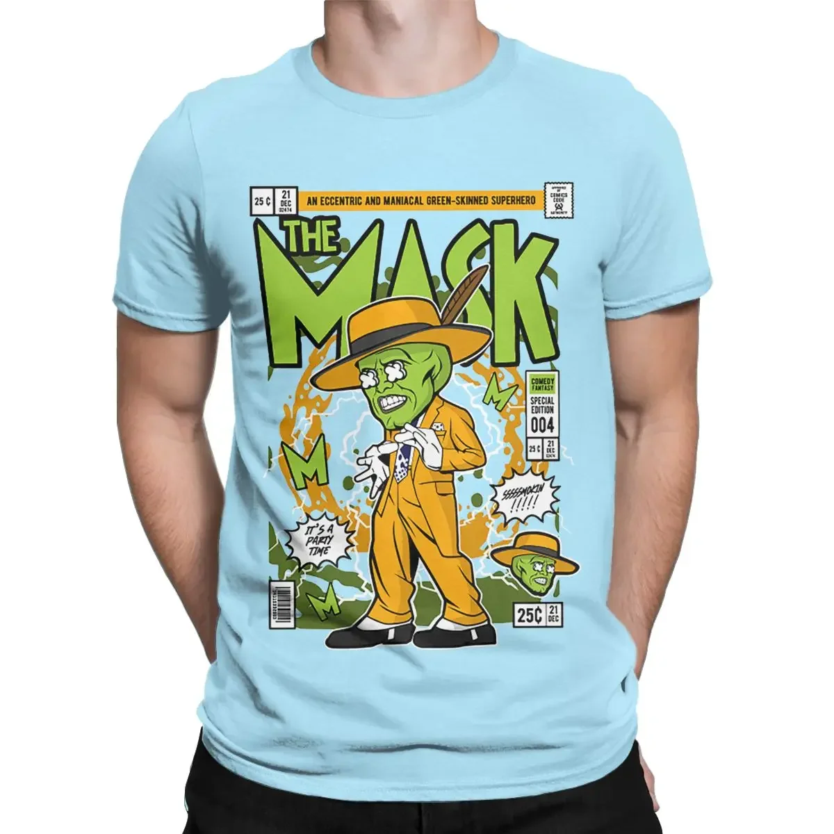 Kaus lengan pendek Jim Carrey  - Vintage Fashion Fabrics ulasan dan harga