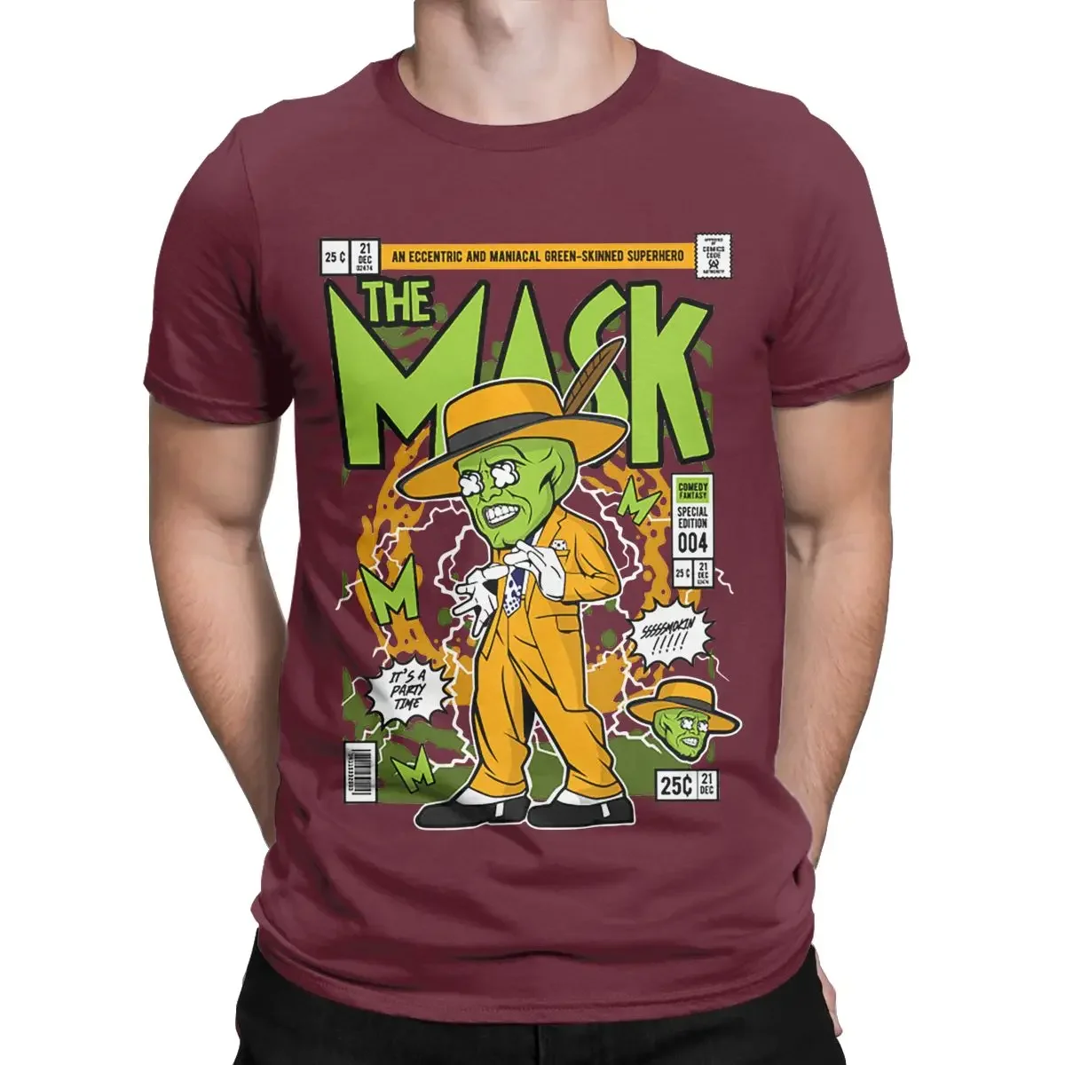 Kaus lengan pendek Jim Carrey  - Vintage Fashion Fabrics ulasan dan harga
