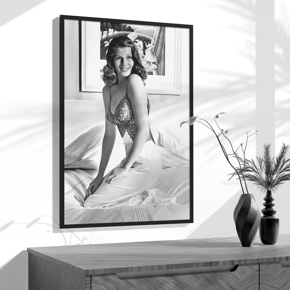 Poster Rita Hayworth, hitam da - Vintage Fashion Photography ulasan dan harga