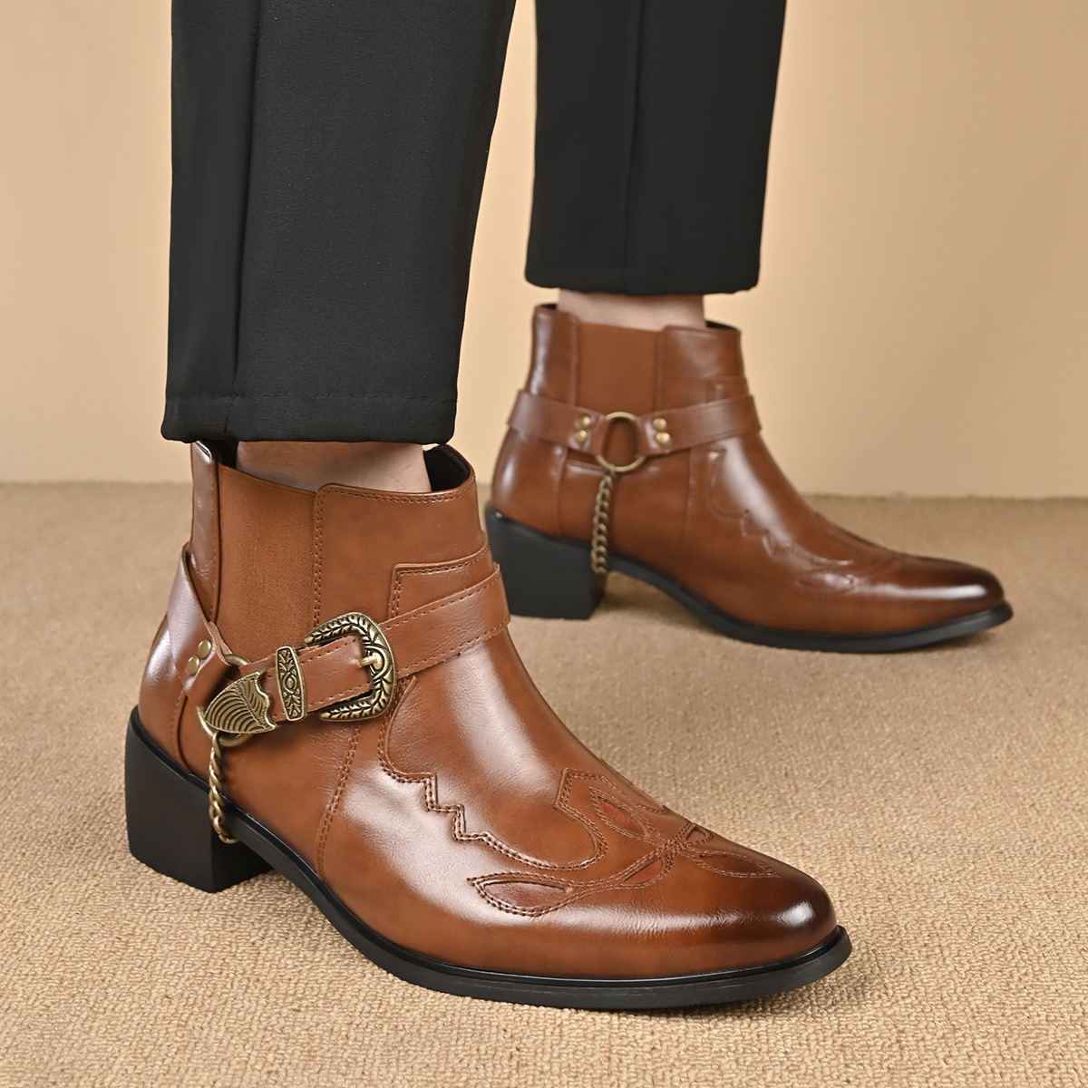 Sepatu Boots Kulit Vintage Pri - Vintage Fashion Fabrics ulasan dan harga